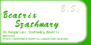beatrix szathmary business card